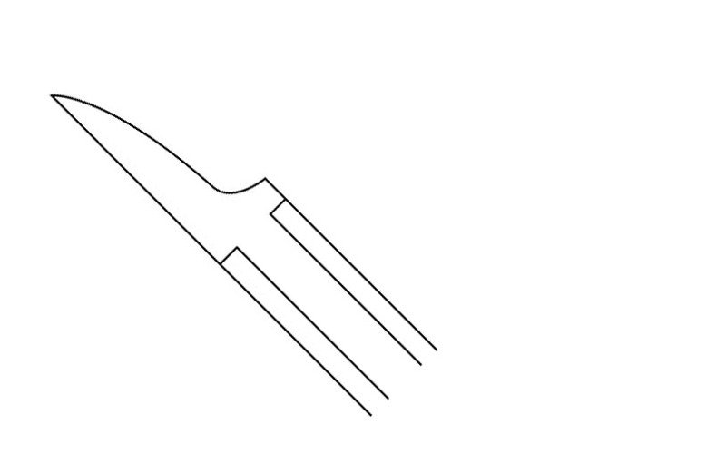 Кусачки для углов ногтя с длинными узкими кончиками 16 мм RUCK