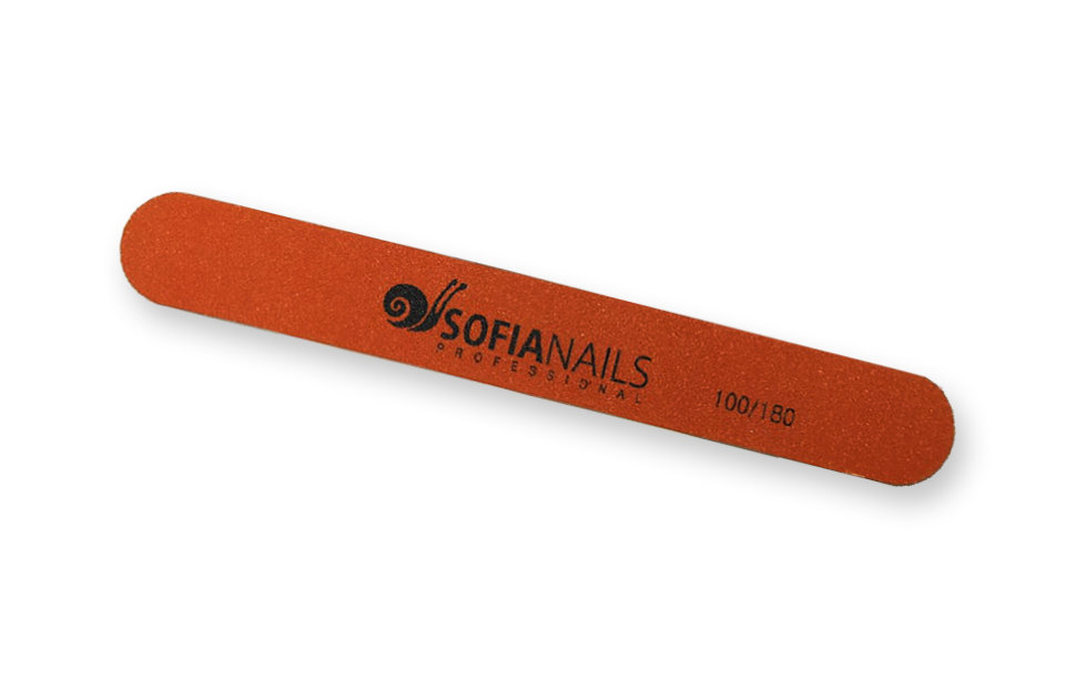 Пилки SofiaNails 100х180 оранж (ширина 23 мм)