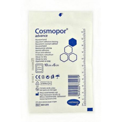 Cosmopor® advance 10см х 6см пластырные повязки Hartmann 