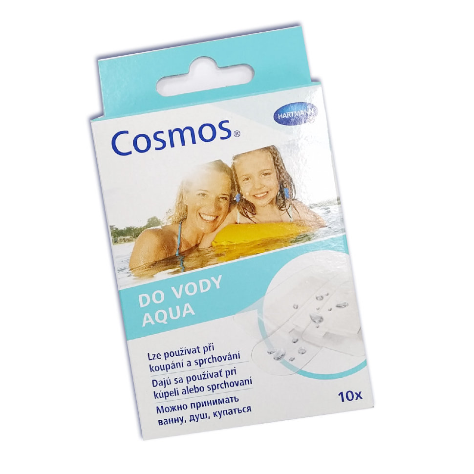Акция Cosmos® Aqua - Пластырь водостойкий, пластинки 10 шт., 3 размера