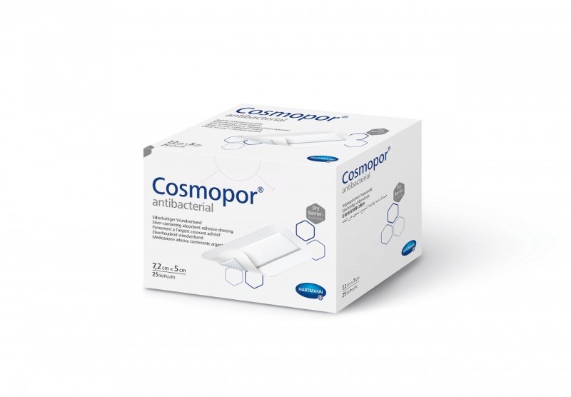 Cosmopor® Antibacteria пластырные повязки с серебром Hartmann     