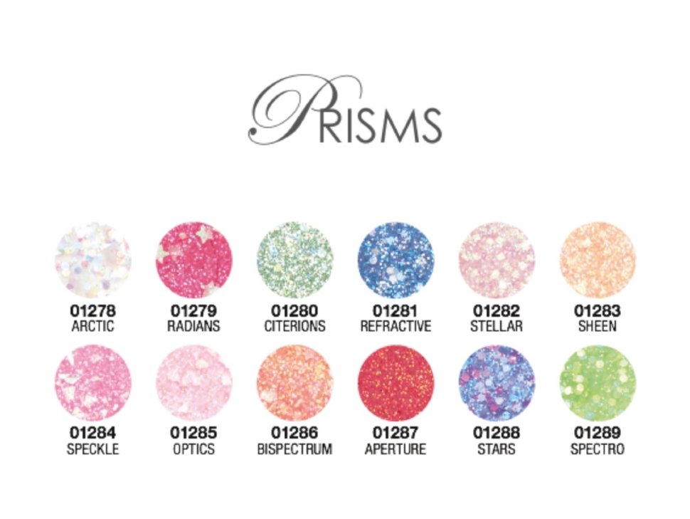 HARMONY Acrylic Colored Powder "Prisms" - коллекция цветных акрилов "Призма" (12 шт/уп)